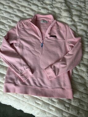 Vineyard Vines Pastel Pink Half-Zip Pullover